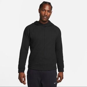 Nike Men’s Dri-Fit Textured Black Yoga Pullover Hoodie - Large